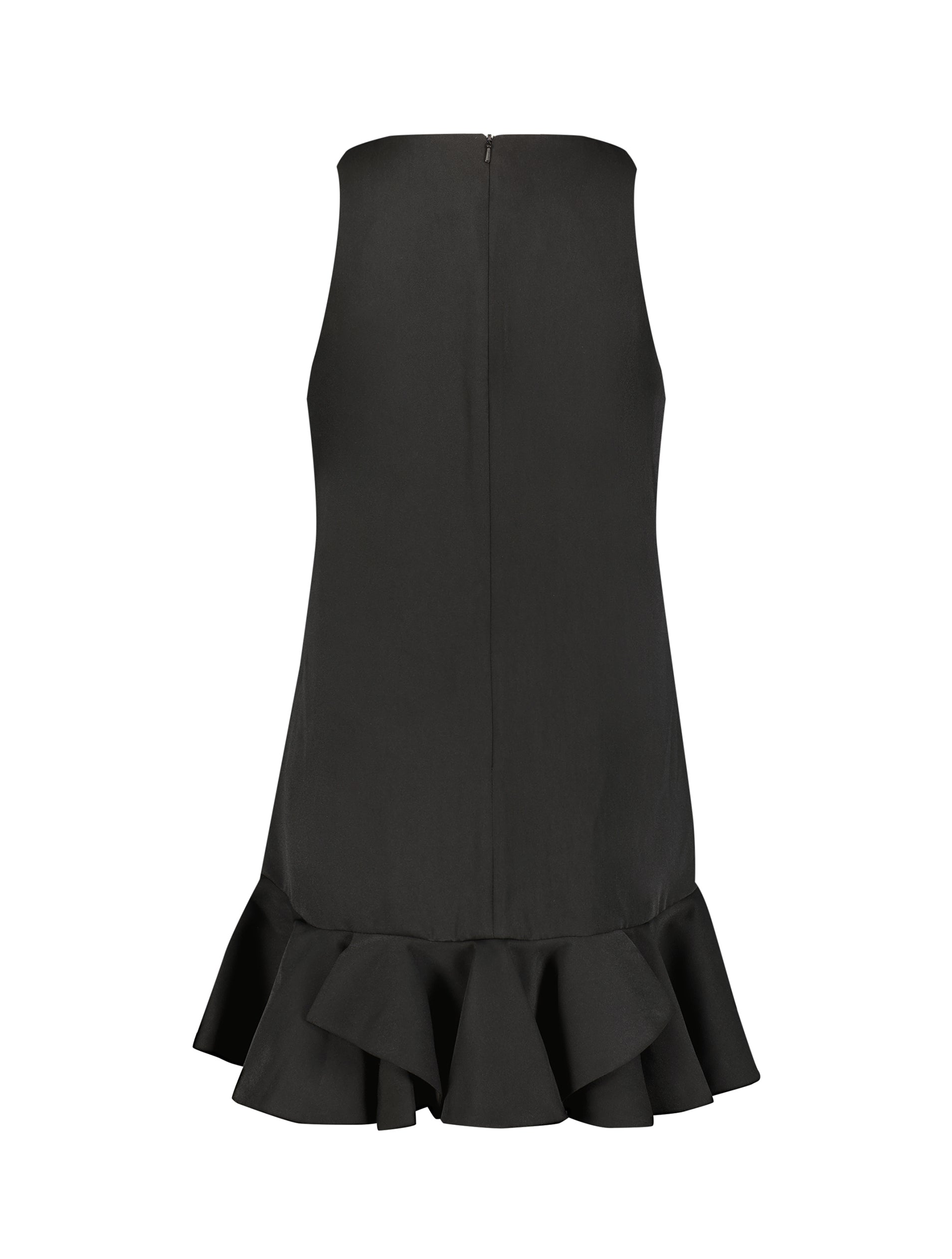 Shop Crepe Sleeveless Mini Dress With Ruffle Hem Online