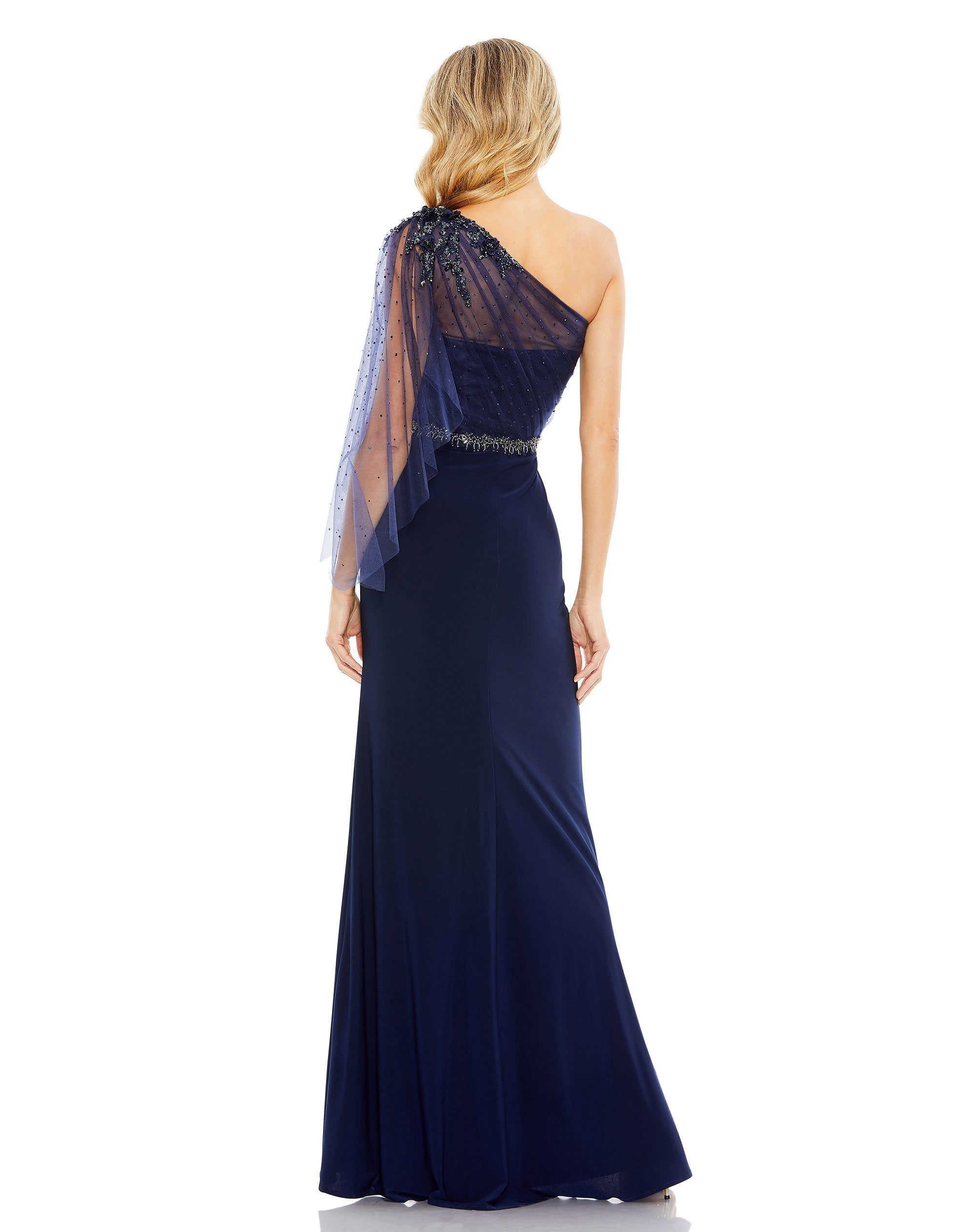 Shop Embellished One Shoulder Draped Gown Online