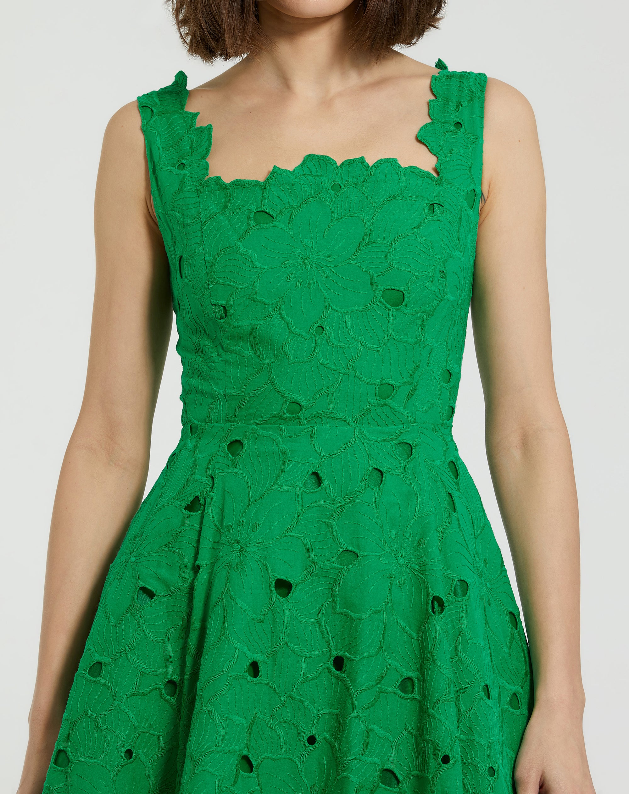 Shop Embroidered Floral A Line Midi Dress Online