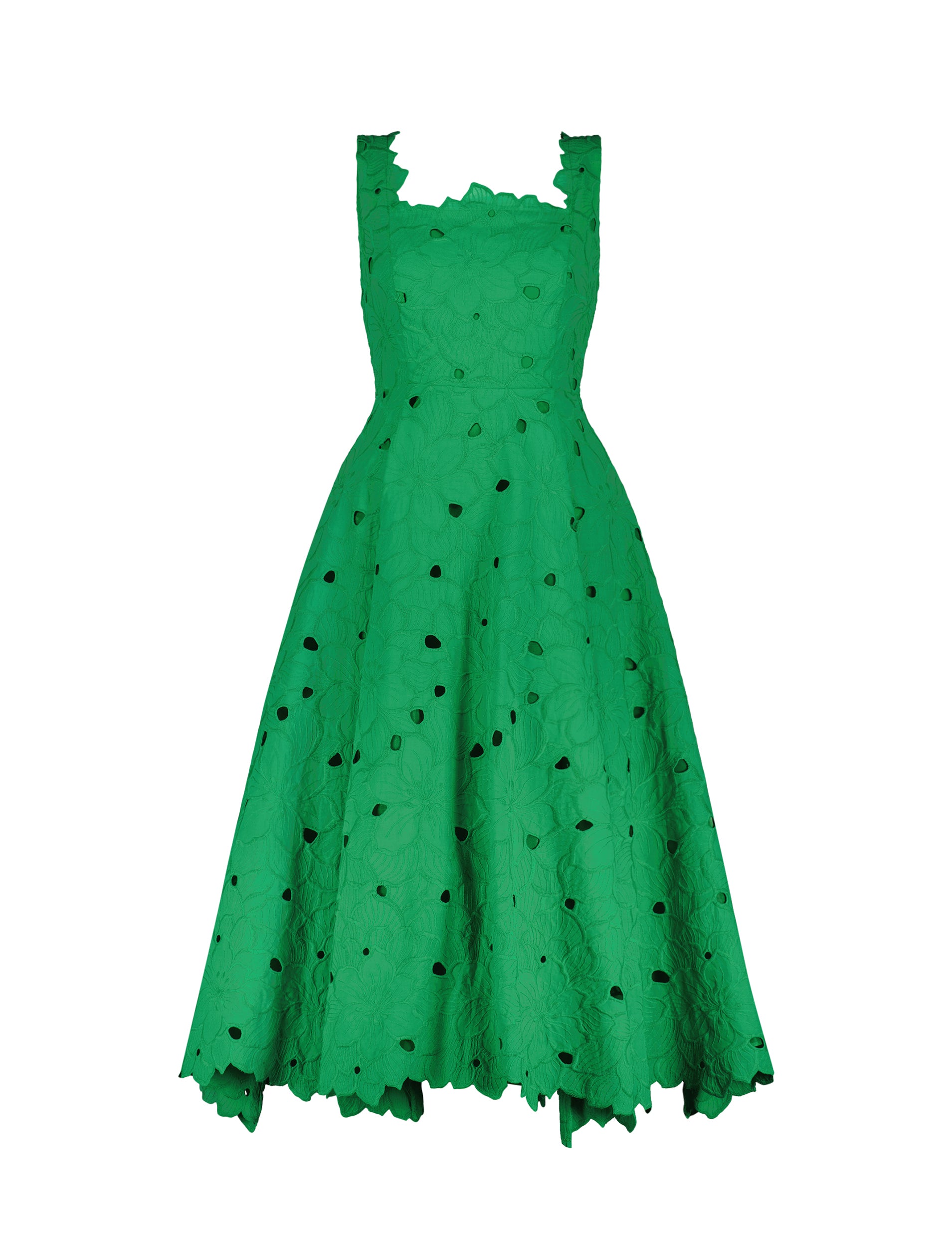 Shop Embroidered Floral A Line Midi Dress Online