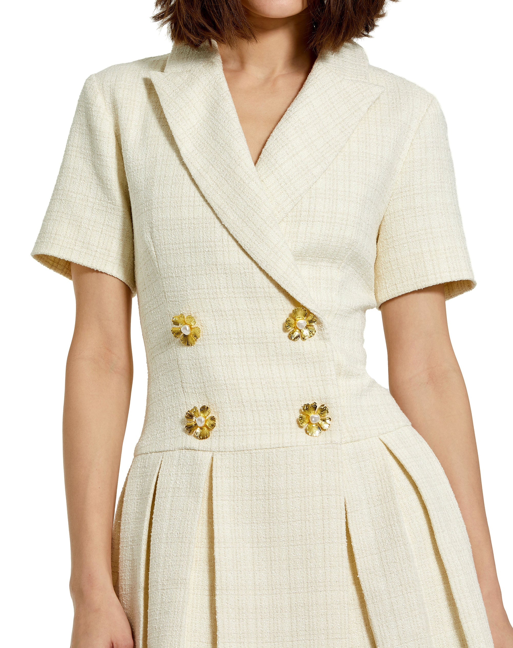 Shop Tweed Short Sleeve Blazer Mini Dress Online