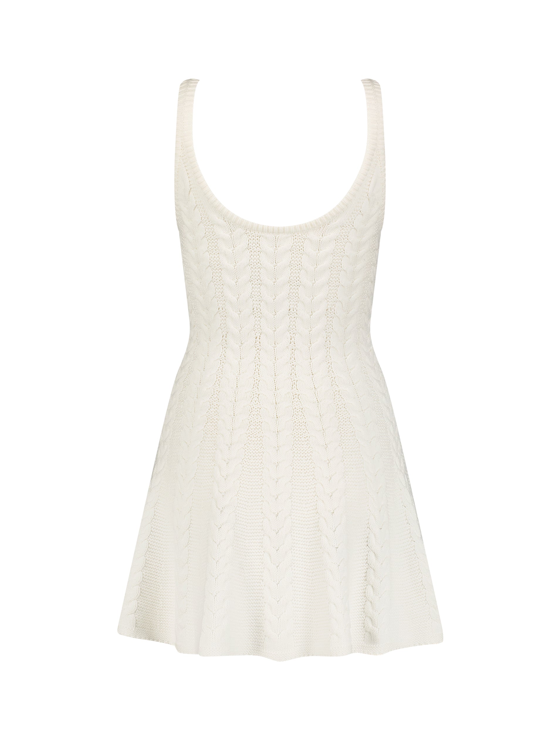 Shop Chunky Knit Thin Strap Flare Mini Dress Online