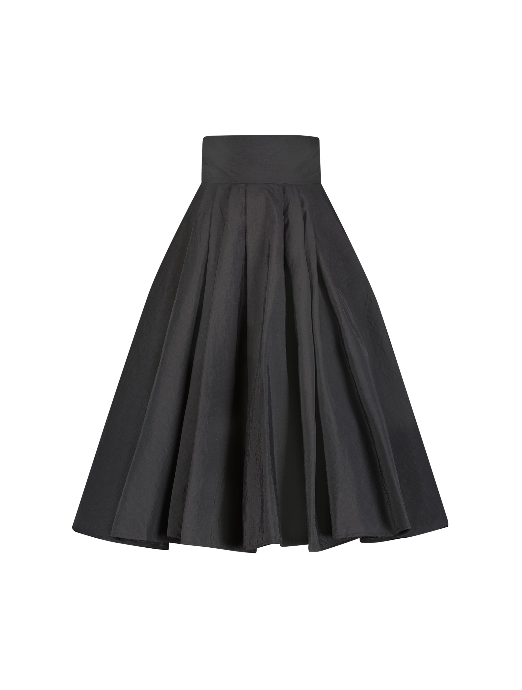Faille High Waisted Midi Skirt