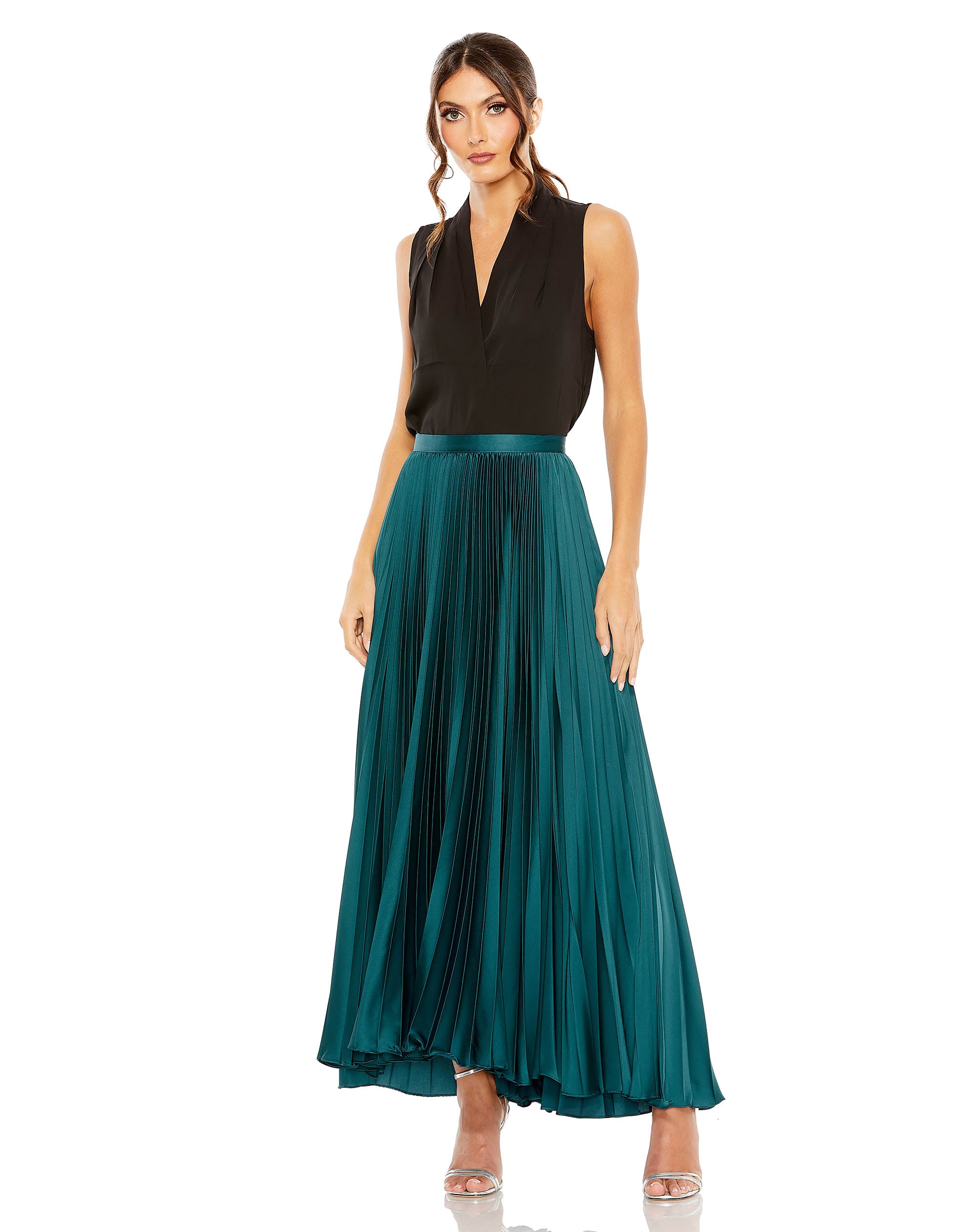 Shop Satin Pleated Skirt Online