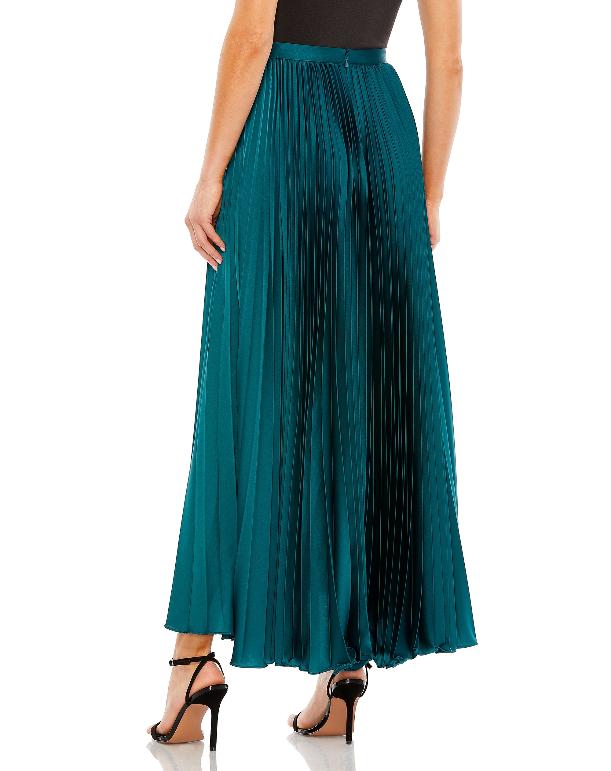 Shop Satin Pleated Skirt Online