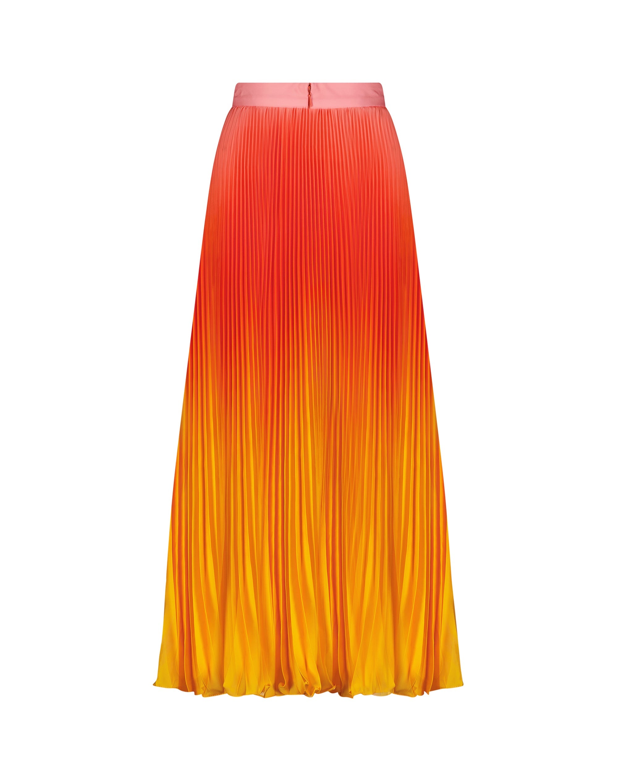 Shop Pleated Charmeuse Ombre Maxi Skirt Online