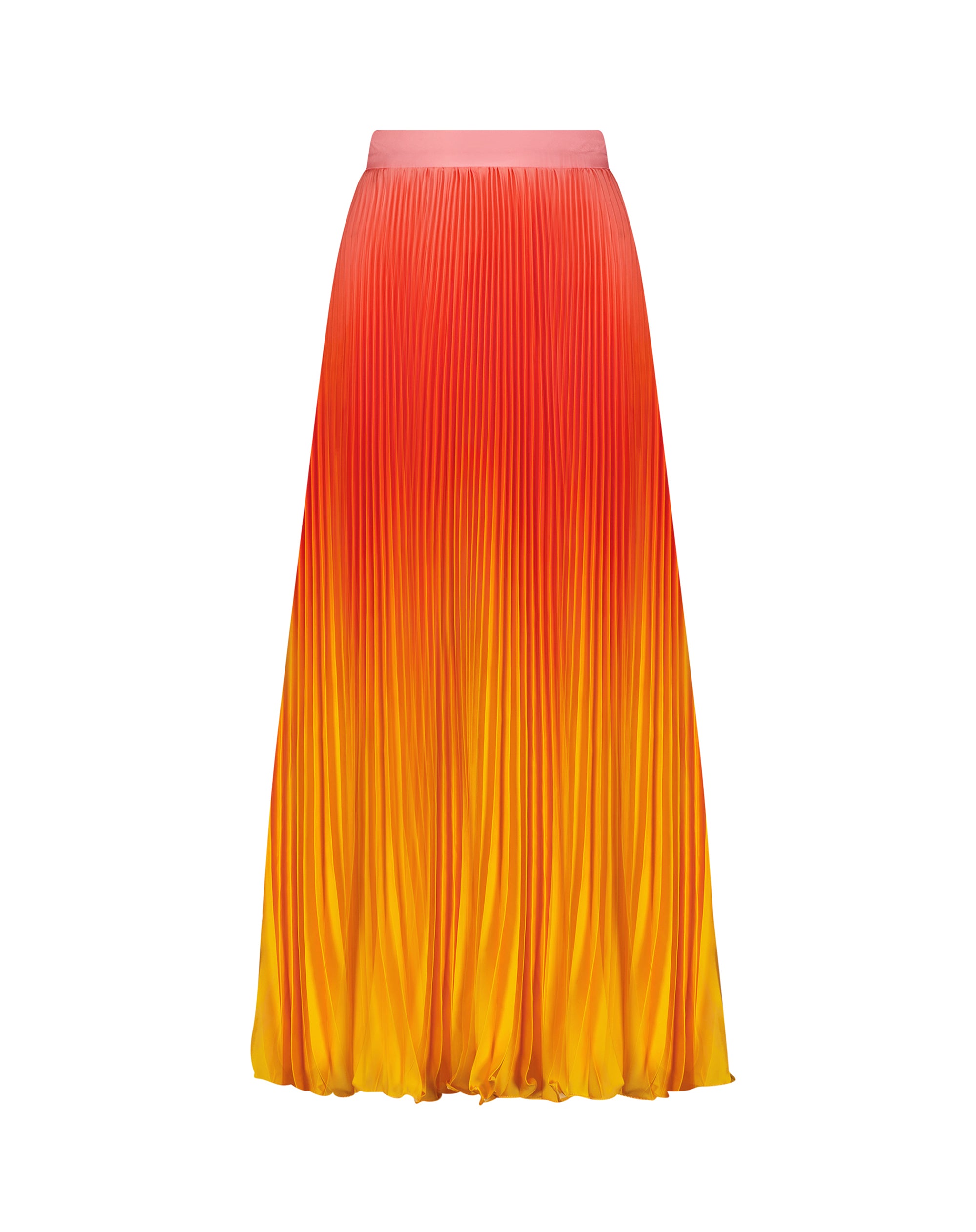 Shop Pleated Charmeuse Ombre Maxi Skirt Online