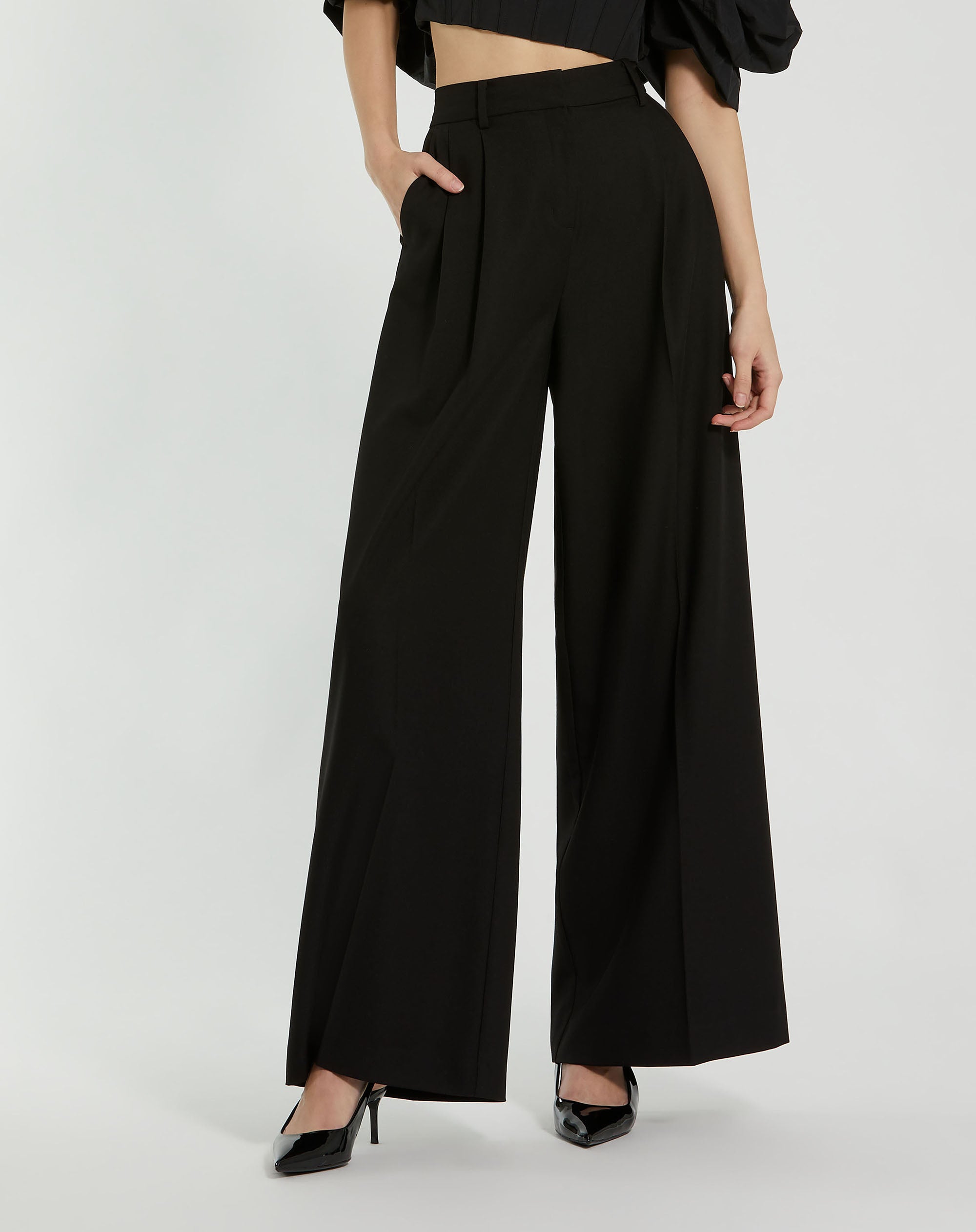 Shop Classic Crepe Wide Leg Work Trouser Online