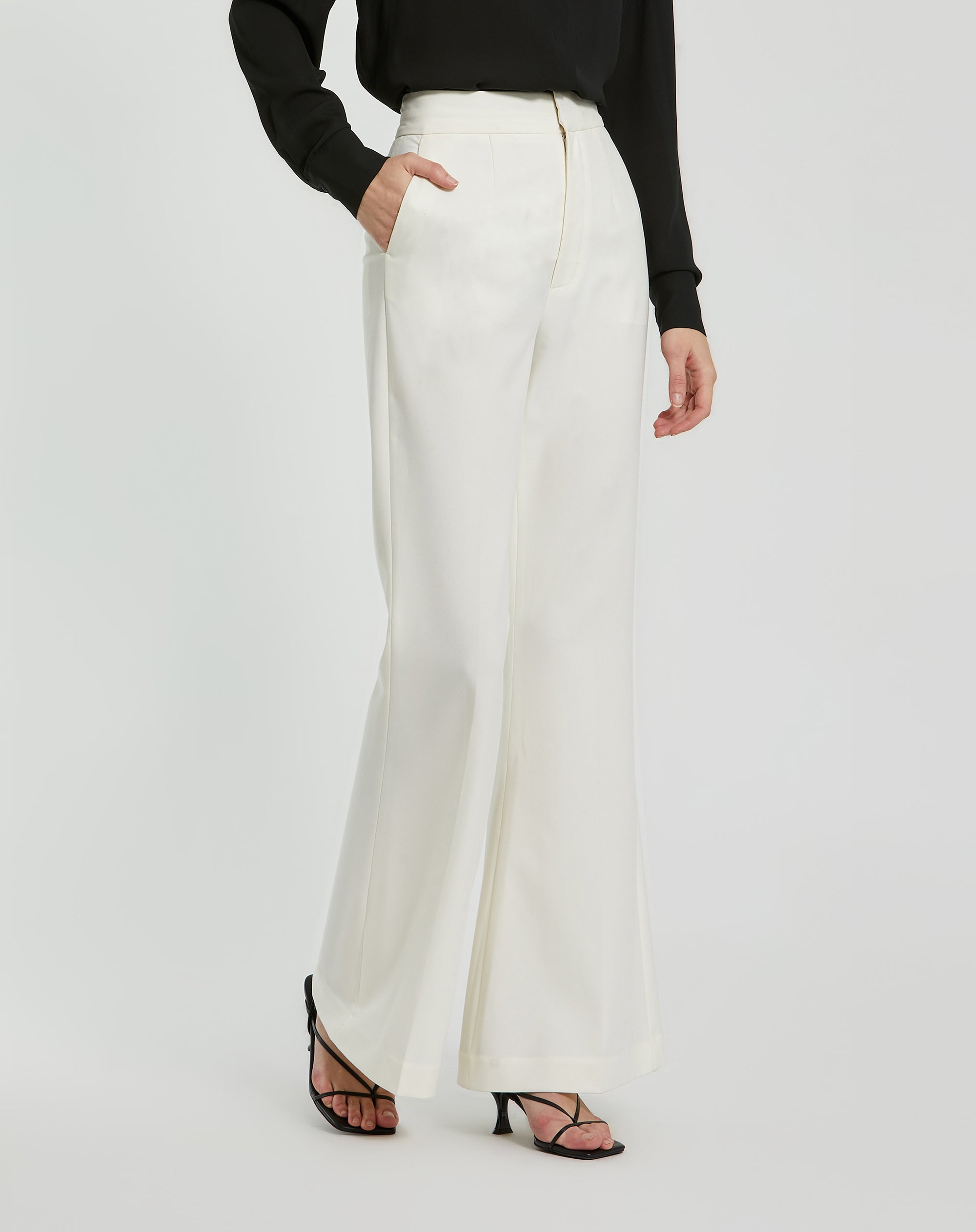 Shop Classic Crepe Flared Trouser Pant Online