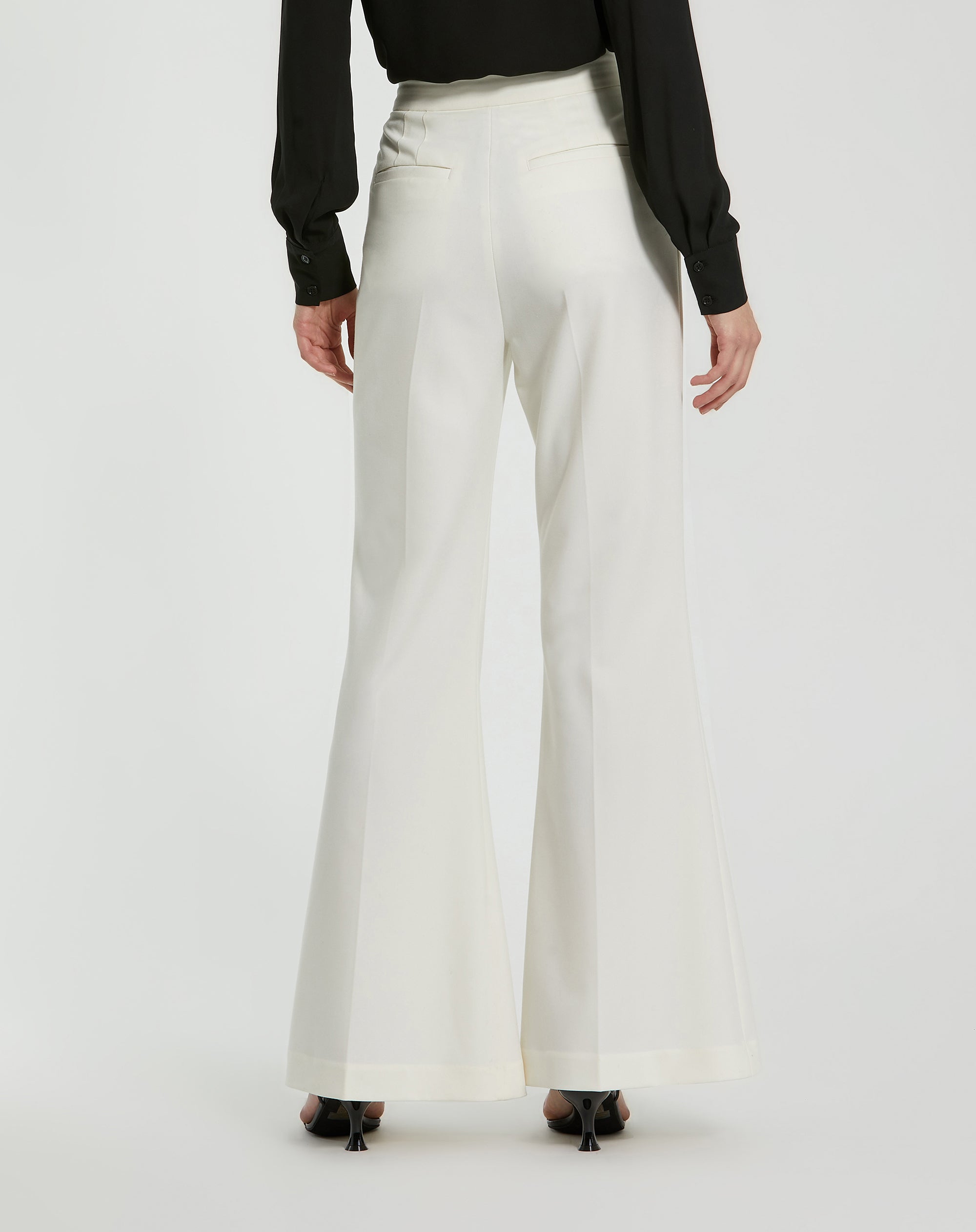Shop Classic Crepe Flared Trouser Pant Online