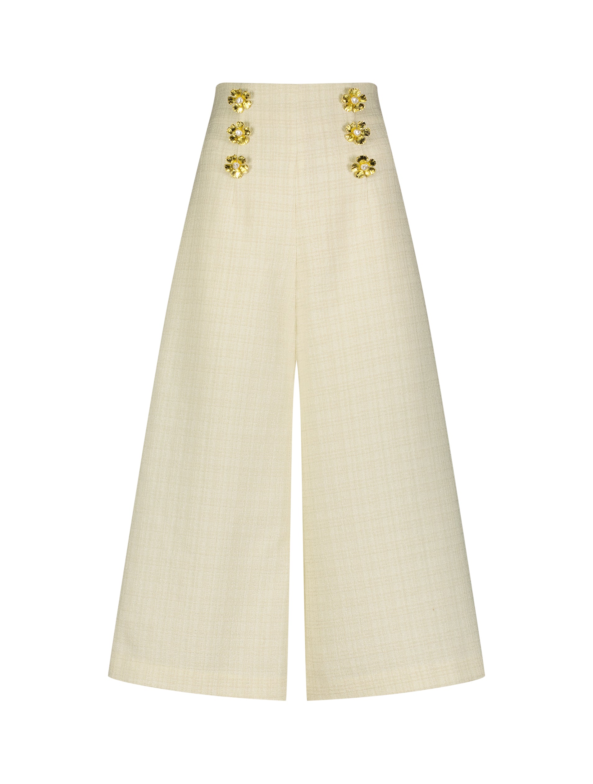 Shop Tweed High Waisted Wide Leg Trouser Online