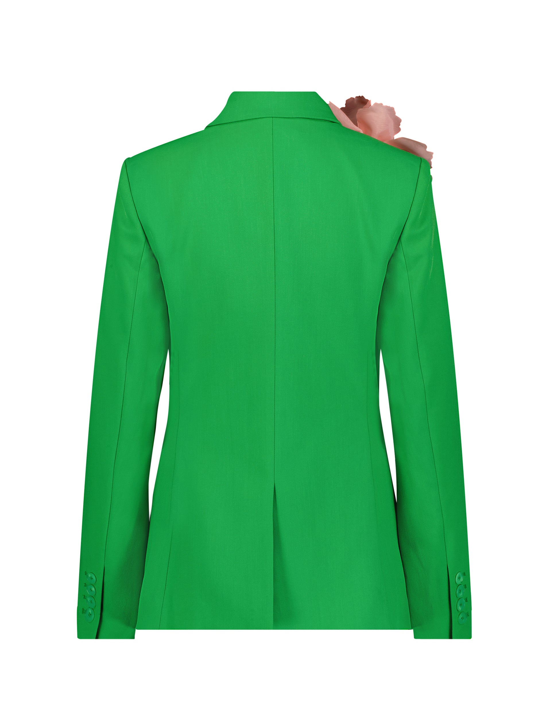 Shop Classic Crepe Blazer Jacket With Flower Online