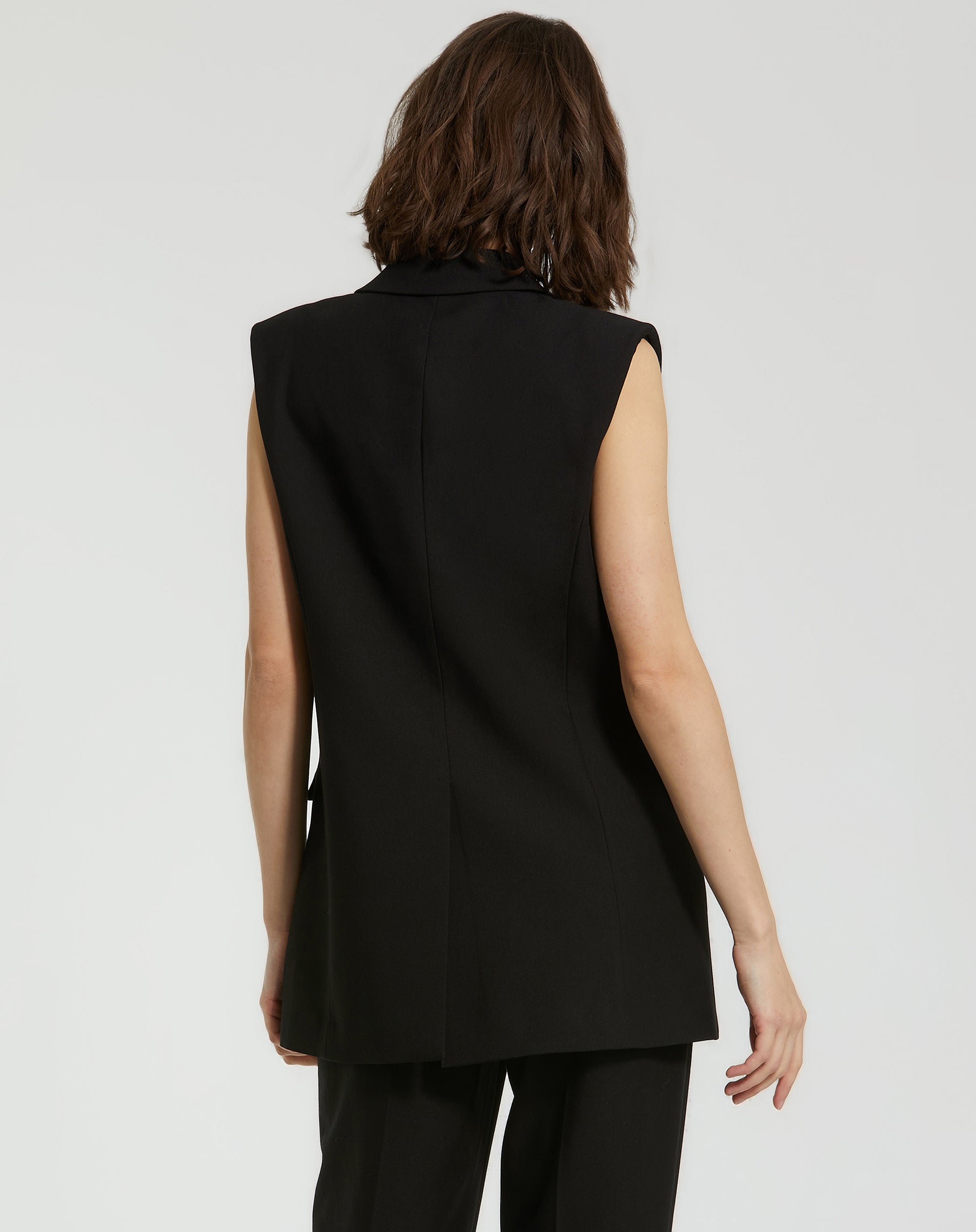Shop Tailored Crepe Sleeveless Blazer Vest Online