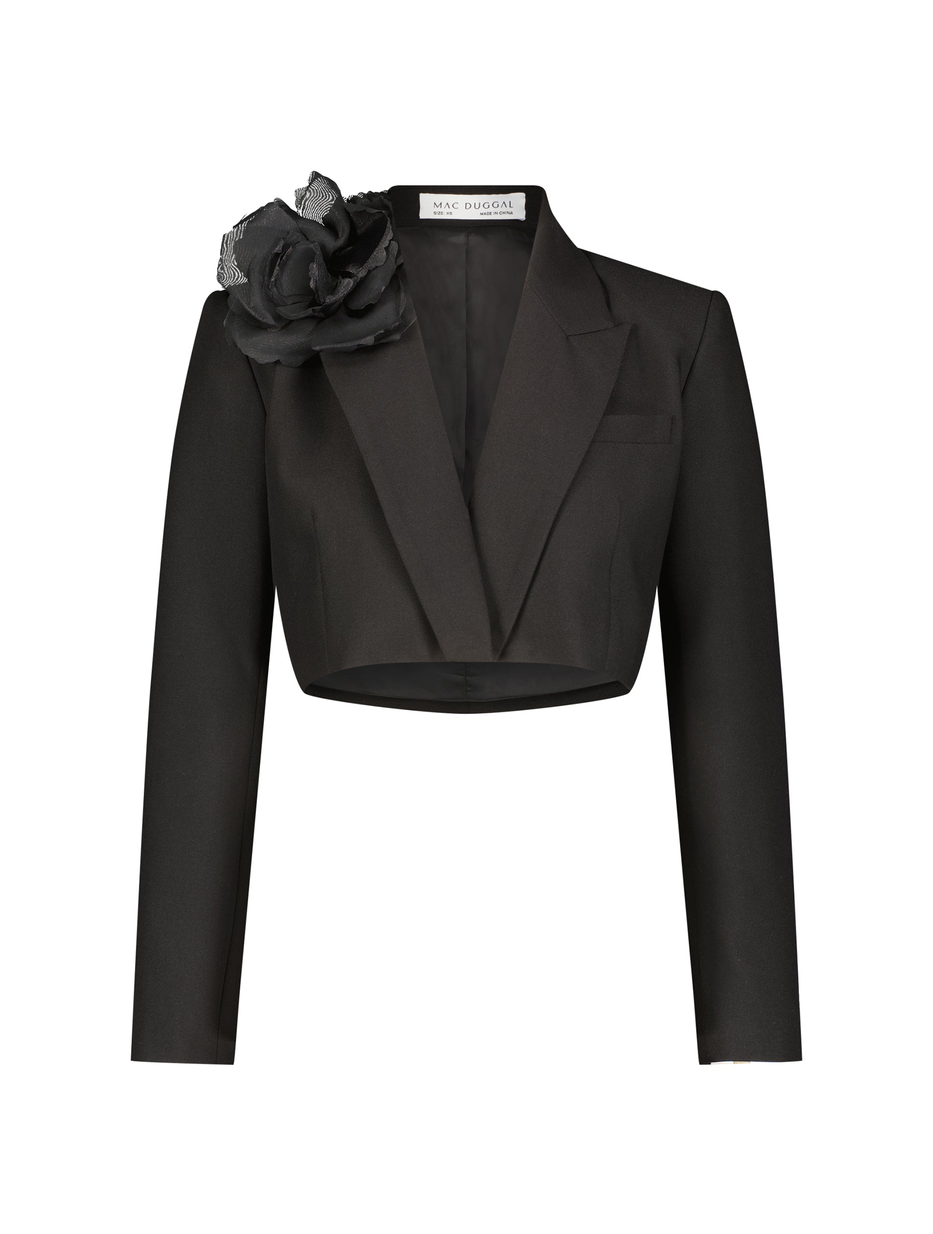 Shop Cropped Crepe Tailored Blazer Online