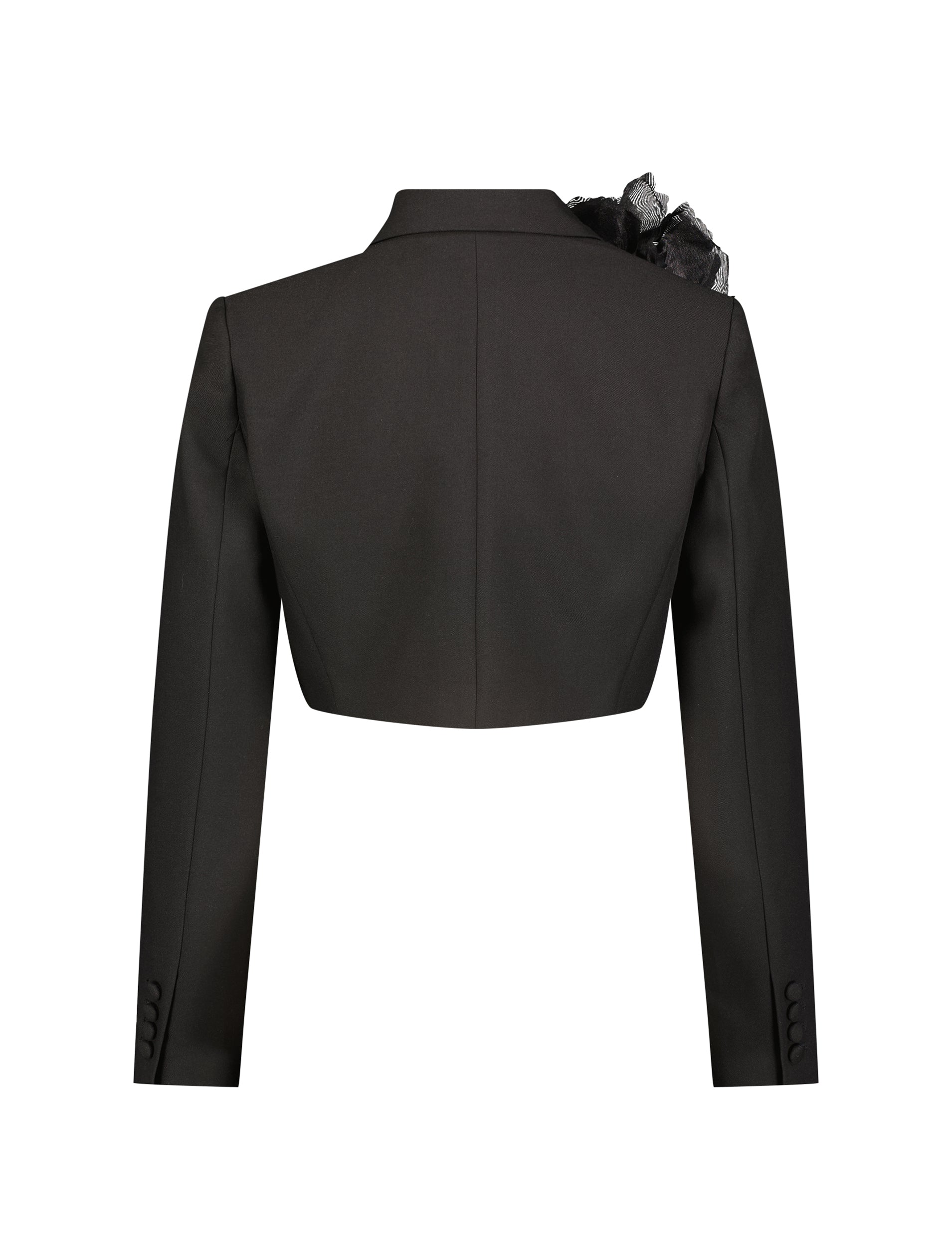 Shop Cropped Crepe Tailored Blazer Online