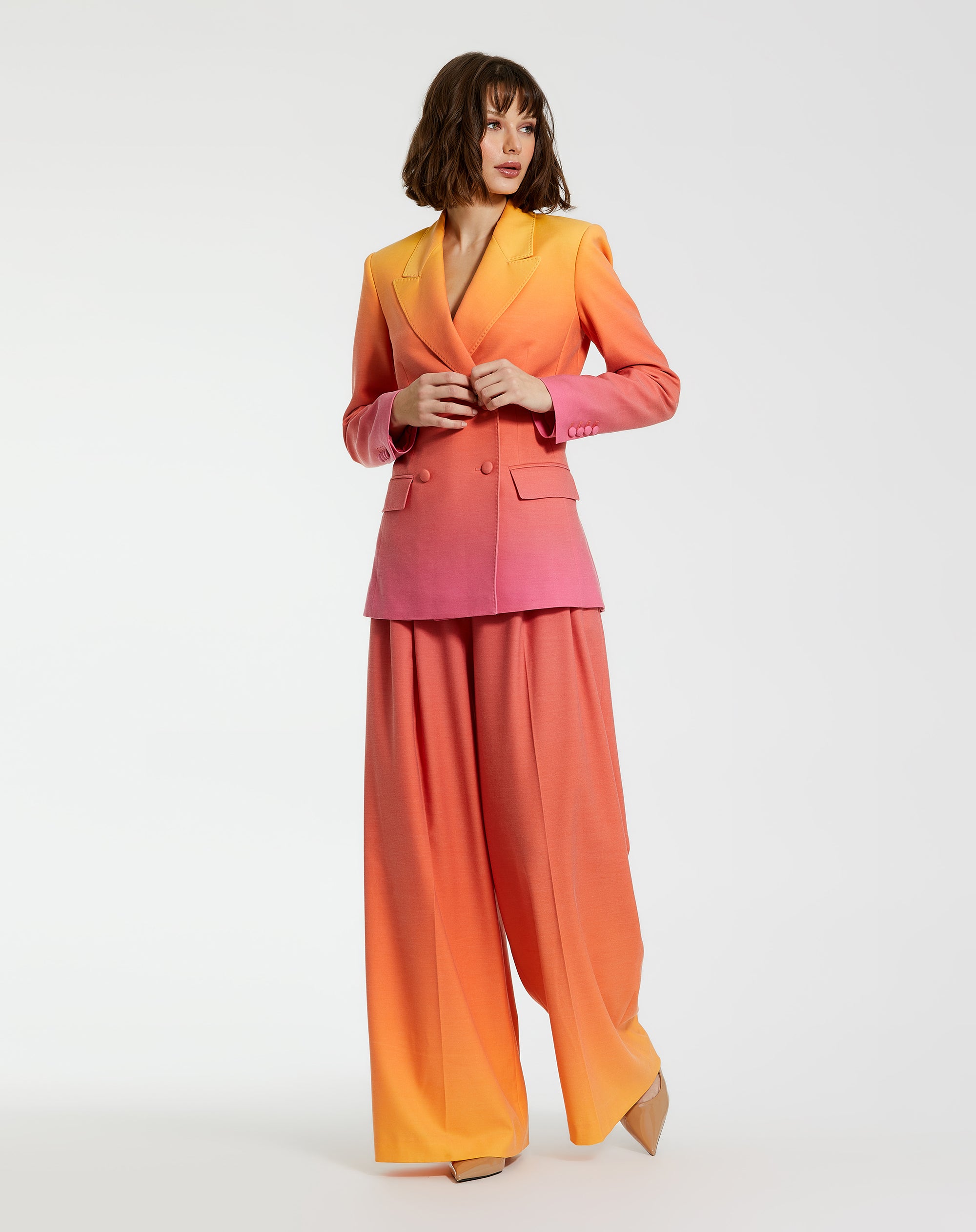 Shop Ombre Crepe Wide Leg Trousers Online